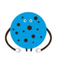 Funny ÃÂartoon blue ÃÂookie on a white background vector illustration